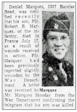 Pfc Robert R Marquez