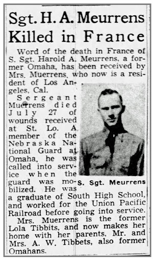 S/Sgt Harold A Meurrens