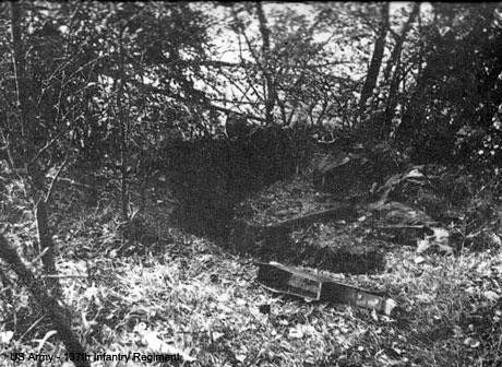 German machine gun position overlooking the Moselle River