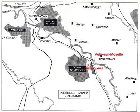 map - Moselle River crossing