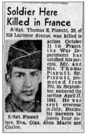 S/Sgt Thomas E Pizzuti