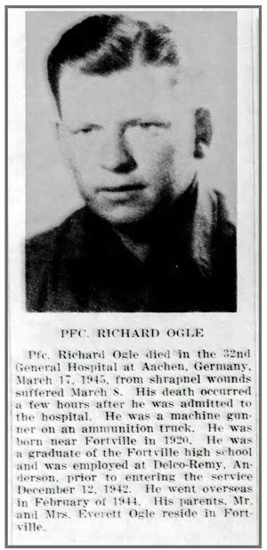 Pfc Richard L Ogle