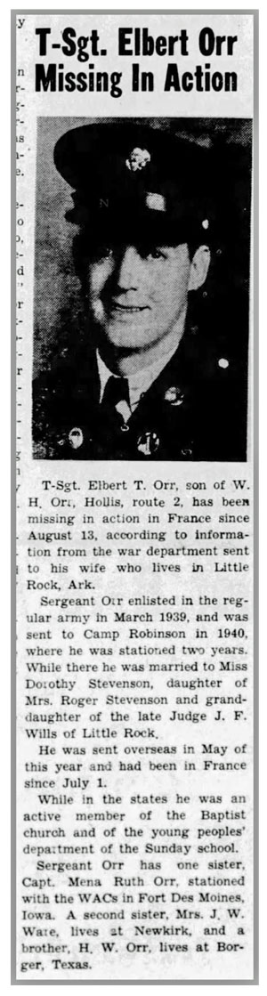 T/Sgt Elbert T Orr