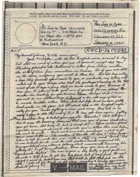 John Ryan letter written 1-2-1945