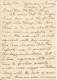 John Ryan letter from France - Luxembourg, 1-9-1945