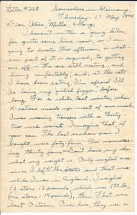 John Ryan letter written somewhere in Germany, 5-17-1945