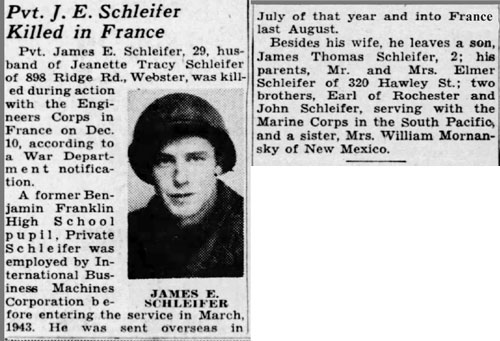 Pvt James E Schleifer