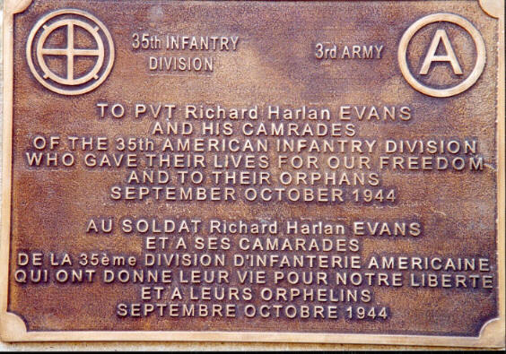 Plaque at Armaucourt France