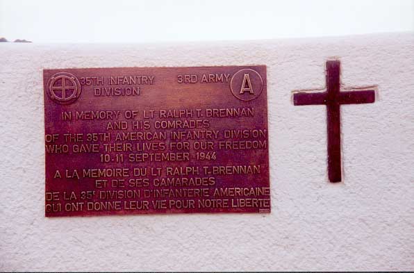 Lt. Ralph Brennan Plaque on bridge at Flavigny