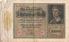 Ten Thousand Mark Note - 1922 