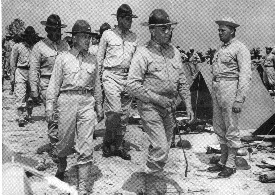 General Truman inspects the 134th Infantry Regiment at Camp Robinson