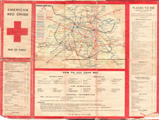 WWII Red Cross Paris Map