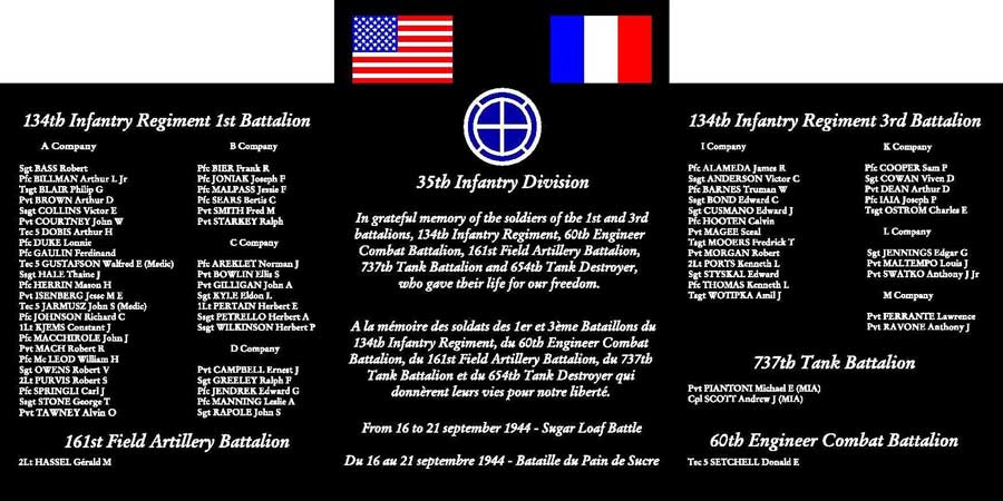 35th Infantry Division Memorial - Agincourt, France